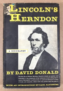 1948 Lincoln's Herndon By David Donald William Herndon Biography HCDJ 1st Ed - Picture 1 of 11