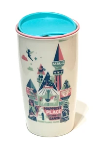 STARBUCKS x DISNEY PARKS Disneyland GLÜCKLICHSTER ORT DER ERDE Trinkbecher 12 Unzen NEU - Bild 1 von 4