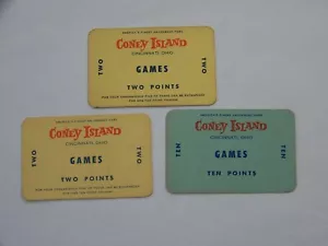 Cincinnati Ohio OH Coney Island 3 biglietti - Foto 1 di 2