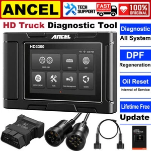 Ancel HD3300 Diesel Heavy Duty Truck DPF Regen Diagnostic Scanner All System Oil - Picture 1 of 12