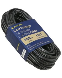 Lightkiwi 14/2 Low Voltage Landscape Wire - 100 Feet - Weatherproof Outdoor - Picture 1 of 8
