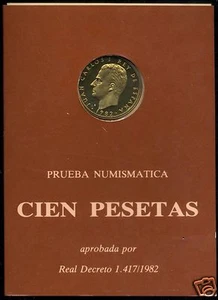 manueduc ESPAÑA CARTERA OFICIAL FNMT 100 pesetas 1982 NUEVA - Foto 1 di 1