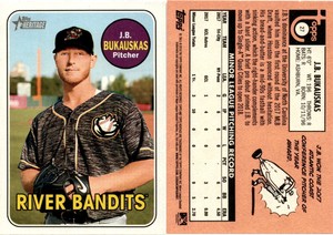 J.B. Bukauskas 2018 Topps Heritage Minor League Baseball Card 27  Bandits