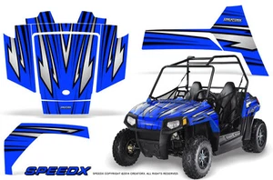 Polaris RZR 170 Youth UTV Graphics Kit CreatorX Decals SpeedX Black-Blue - Picture 1 of 1