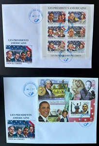 Comores Comoros 2008 FDC USA President Obama Clinton Kennedy Washington UNISSUED - Picture 1 of 1