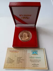 South Africa 1 ounce Gold Proof Krugerrand 2002 with case & certificate no. 0064 - Bild 1 von 3