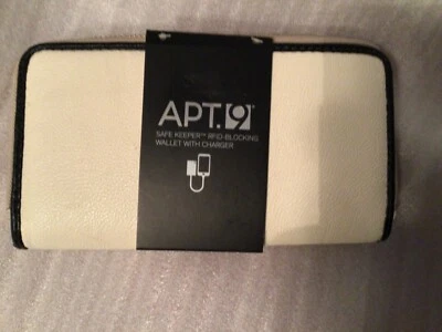 APT. 9 Safe Keeper RFID-блокировка бумажник с портативным зарядным устройством бежевый - новый с ярлыками - Изображение 1 из 4