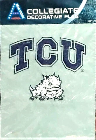 TCU Horned Frogs Decorative Embellished Team Garden Flag New Evergreen Cover