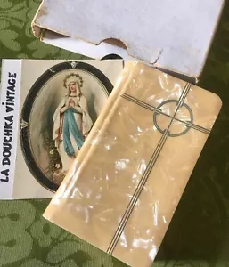 MESSALE FRANCESE E LATINO ANNI '30 ~DATATO 1932~COPERTINA DI PERLE DI CELLULOIDE~STAMPATO IN BELGA - Foto 1 di 19