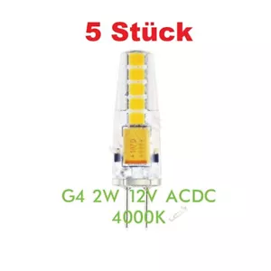 5x LED G4 Leuchtmittel Lampe Birne Licht Leuchte 2W natuweiß 4000K 200 Lumen Set - Bild 1 von 3
