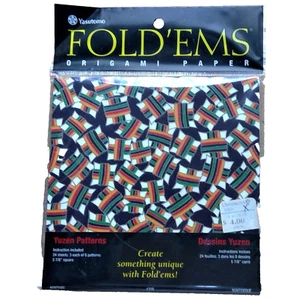 Papel de origami Yasutomo plegable 'Ems 5,875" 24/paquete 8 patrones Yuzen # 4306 - Imagen 1 de 5