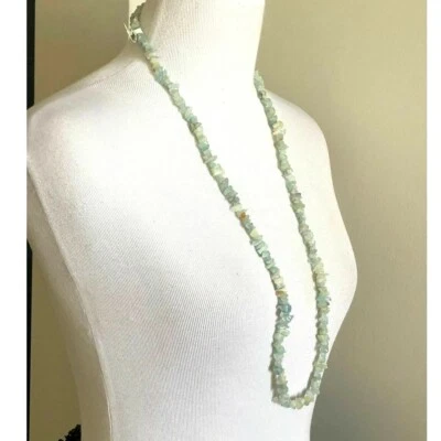 Cuentas de piedra aguamarina filamento pepita cuentas 35"" azul verdoso verde piedras preciosas astillas Foto 1 de 4