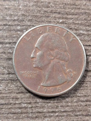 1996-D Washington Quarter Improperly Annealed Planchet Error - Image 1 of 2