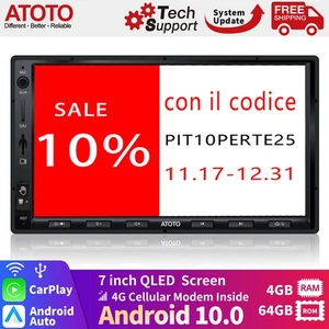 ATOTO S8 Ultra 7" 2 DIN Android Autoradio-4G+64G Wireless CarPlay & Android Auto - Foto 1 di 7