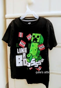 Minecraft Old Navy Boys Size 8 Short Sleeve T Shirt Sport Video Game Athletic - Picture 1 of 4
