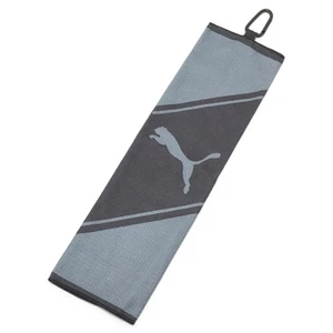 Toalla de golf Puma triple pliegue de microfibra en dos tonos gris con clip - 53 cm x 14,5 cm - Imagen 1 de 3