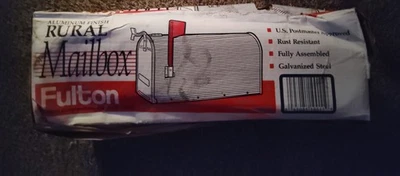 Fulton Rural Mailbox. Aluminum Finish Post Mount Mailbox. - Image 1 of 4