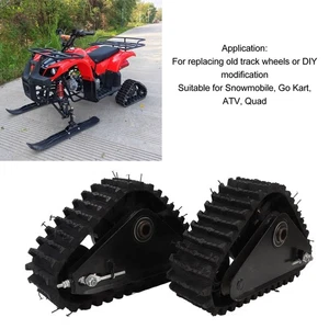 Ι 2PCS Rear Wheel Track Kit Rubber Metal Construction For Snowmobile Go Kart ATV - Picture 1 of 12
