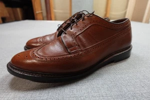 Allen Edmonds MacNeil Shoes Mens Size 11 Brown 3E Wide Wingtip Leather Dress - Picture 1 of 8