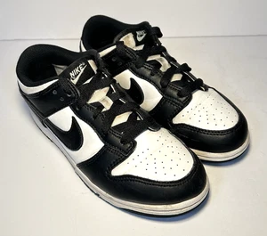 Nike Dunk Low Retro White & Black Panda Leather Child (GS) Size 3Y See final pic - Picture 1 of 12