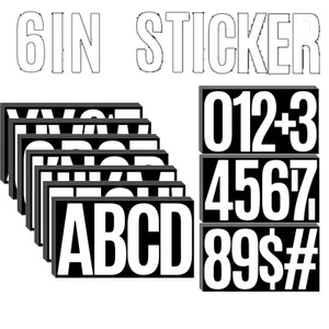 30 Sheets 159 PCS Large Letter and Numbers Stickers 6inch Vinyl Self Adhesive... - Picture 1 of 9