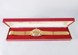 Vintage 1776 - 1976 Bicentennial Coin goldfarbene mechanische Uhr mit Box - Bild 1 von 10