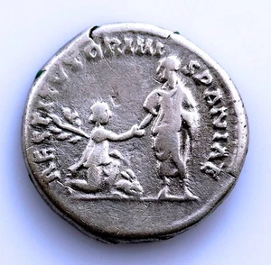 SC. Roma-Adriano. "HISPANIA" Denario 134-138 d.C. Plata  3,23 g. Muy escasa - Imagen 1 de 2