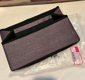 Thirty One Office Desk Organizer  Charcoal Crosshatch New - Picture 1 of 2