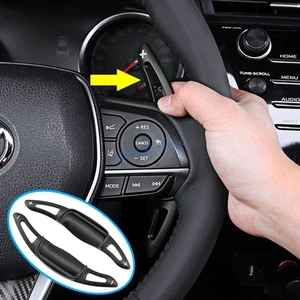 For Toyota Camry Corolla Steering Wheel Paddle Shifter Extension Trims Black - Picture 1 of 8