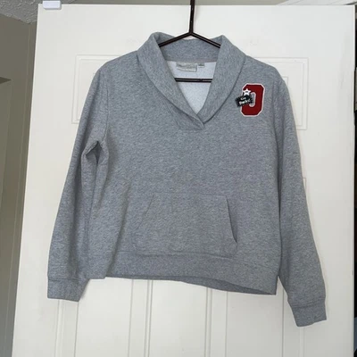 Studio Works Ohio State Go Bucks Gray Cropped V Neck Sweatshirt Size Medium - Image 1 of 4