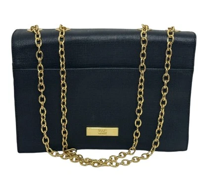 Bolso Cartera Zac By Zac Posen Negro Lazo Hombro/CrossBody Cadena Dorada Foto 1 de 4