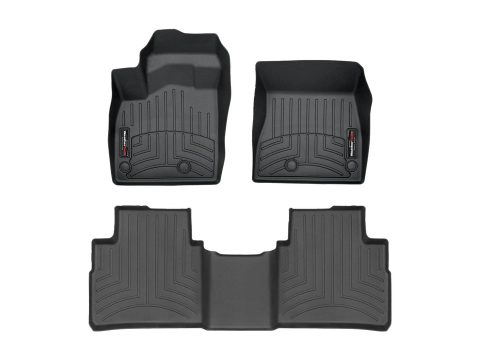 Revestimiento de piso WeatherTech para Nissan Rogue 2023-2026 - 1ª y 2ª fila, negro Foto 1 de 4
