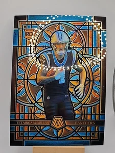 Tarjeta de novato Panteras 2025 Mosaic NFL Tetairoa McMillan vitral de gran tamaño - Imagen 1 de 2