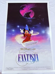 1990 Fantasia Original Rolled DS 27x41 Movie Poster Unused 50 Anniversary Disney - Picture 1 of 7