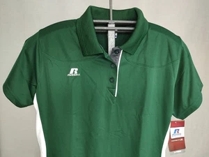 Polo Russell Athletic verde uomo Lg poliestere maniche corte logo 2012 nuova con etichetta - Foto 1 di 9