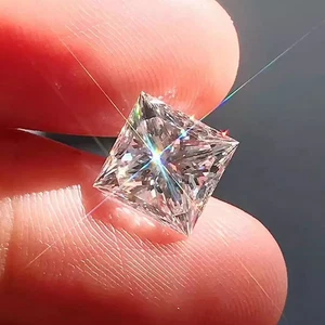 Natural Princess Cut Loose Lab Created Diamond 6.5X6.5 mm IF D Color Certified - Picture 1 of 6