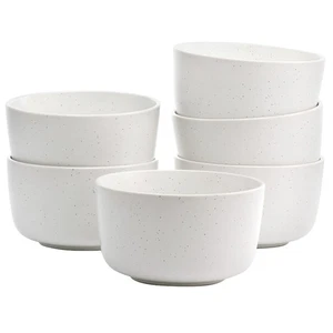 Studio 3B Mio 6 Piece 5.5 Inch Round Stoneware Bowl Set in Sea Salt - Picture 1 of 6
