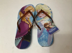 Disney Frozen Elsa&Ana Flip-Flops Sz 7.5 Or 40-41 NWT - Picture 1 of 2