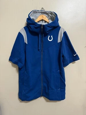 Nike NFL Indianapolis Colts Football Team Issue On-Field Short Sleeve Hoodie L - Image 1 of 4