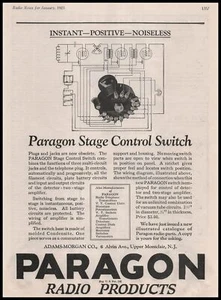 1923 Adams Morgan Upper Montclair New Jersey Paragon Stage Radio Switch Print Ad - Picture 1 of 1
