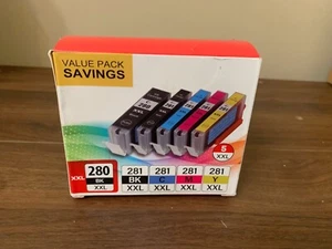 PGI-280 XXL/CLI-281 XXL Tintenpatrone 5 Farben Pack kompatibel für Canon 280 281 - Bild 1 von 5