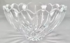 Paneled Swirl Clear Glass Berry Candy Condiment Nut Bowl Dish Heavy Crystal (O) - Picture 1 of 6