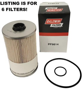 (Pack of 6) NEW Baldwin PF9814 Fuel Water Separator Filter - Picture 1 of 2