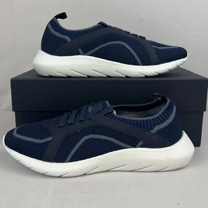 Good Man Brand Mens GMB Knit Trainer Sneakers Blue Sz 10 Italy NEW - Picture 1 of 12