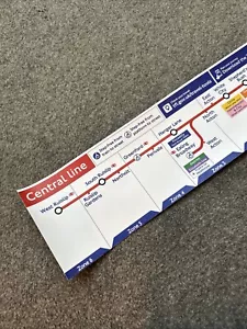 Mar 2022 (03.22) Central Line London Underground Car Line Diagram - Picture 1 of 15