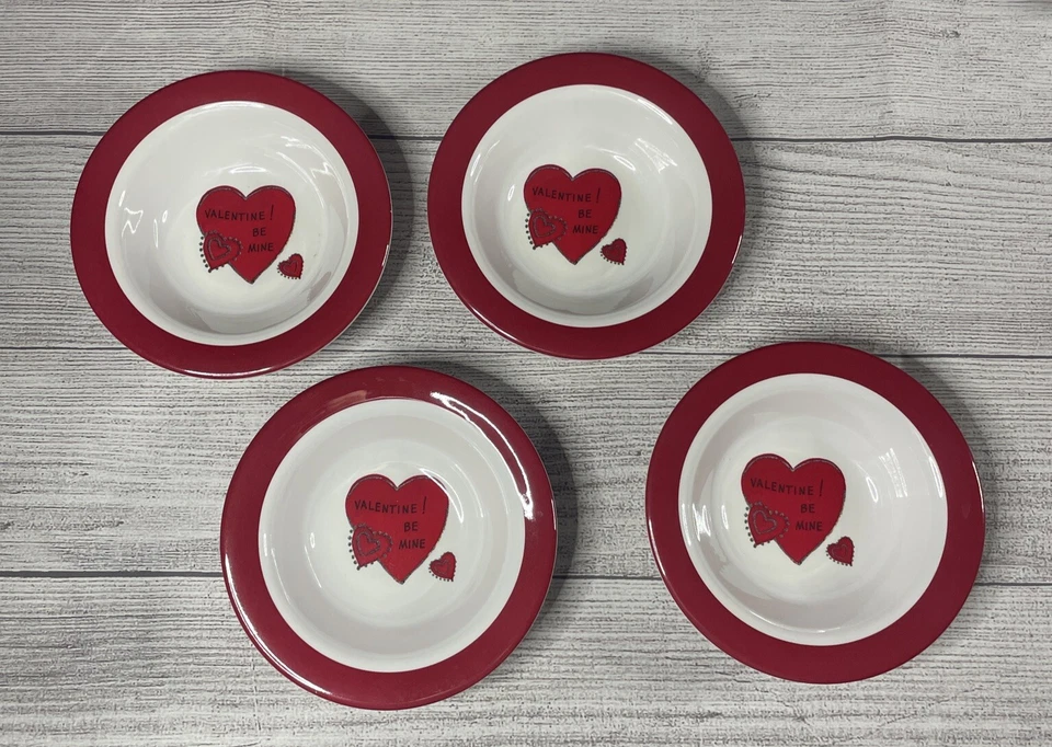 Pottery Barn niños "Be My Valentine" cuencos de melamina corazones 6"" Foto 1 de 4