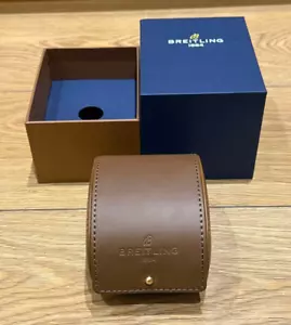 Original Original Breitling Braun Uhr Komplett Box Leder Reiseetui - Bild 1 von 8
