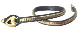 Antique Heavy Horse Long Clencher Strap & Heart Brass - Equestrian Valentines ? - Picture 1 of 7