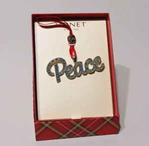MONET Jeweled Peace Christmas Ornament 2022 - New - Picture 1 of 4