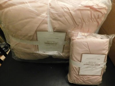 NEW Pottery Barn Teen Whimsical Waves TWIN Comforter & Sham PINK QUARTZ BLUSH - Image 1 of 4